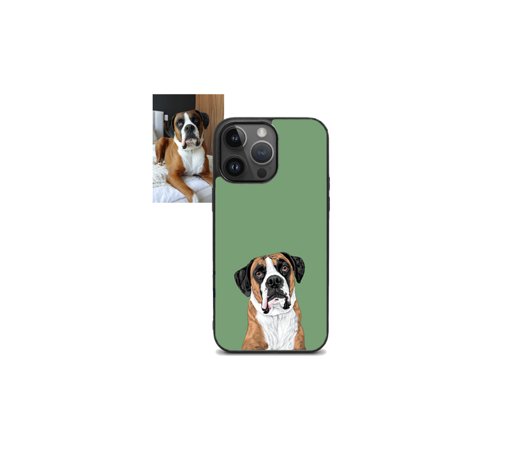 Funda Personalizada Ilustración De Mascota Para iPhone